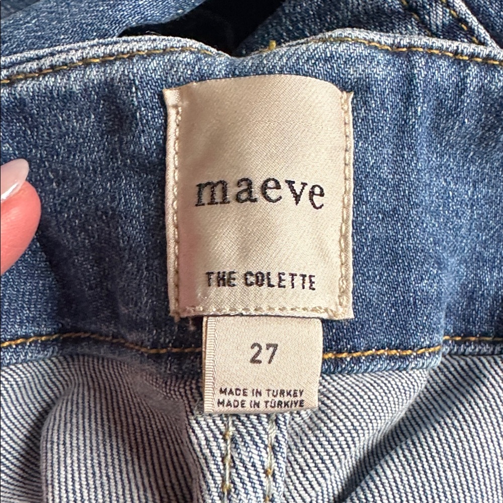 Maeve Colette Regenerative Cotton Crop Wide Leg Jeans - Picture 6 of 7